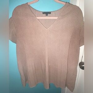 Adrianna Papell Beige Polka Dot Blouse